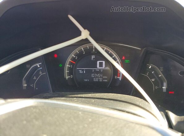 2HGFC4B02GH310096 2016 HONDA CIVIC Red Instrument cluster view