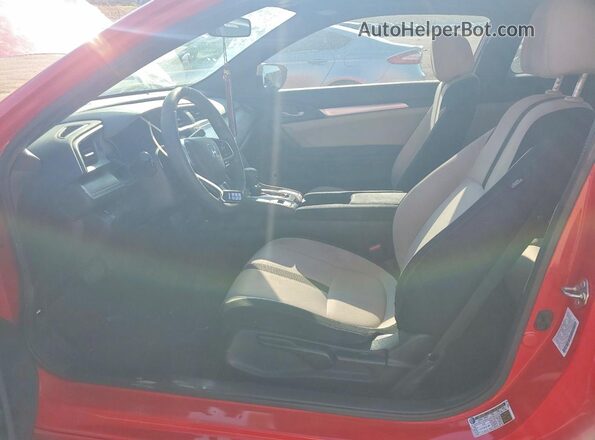 2HGFC4B02GH310096 2016 HONDA CIVIC Red Front interior view