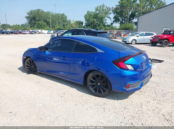 2HGFC4B02HH304672 2017 HONDA CIVIC Blue Задня ліва чверть
