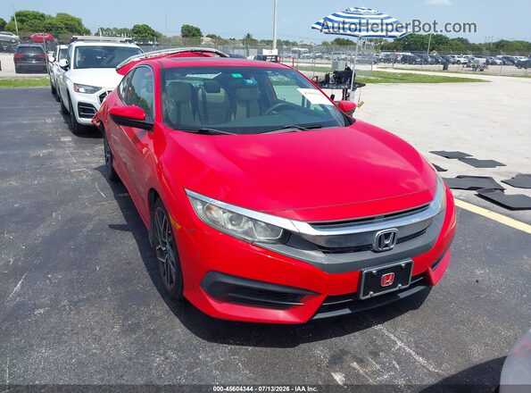 2HGFC4B04GH315655 2016 HONDA CIVIC Red Widok wnętrza z tyłu