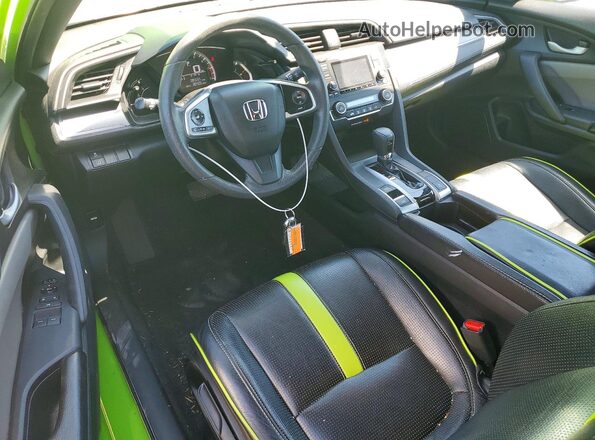 2HGFC4B05JH304266 2018 HONDA CIVIC Green Вид панелі приладів