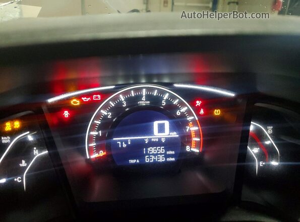2HGFC4B09HH301736 2017 HONDA CIVIC White Widok zestawu wskaźników