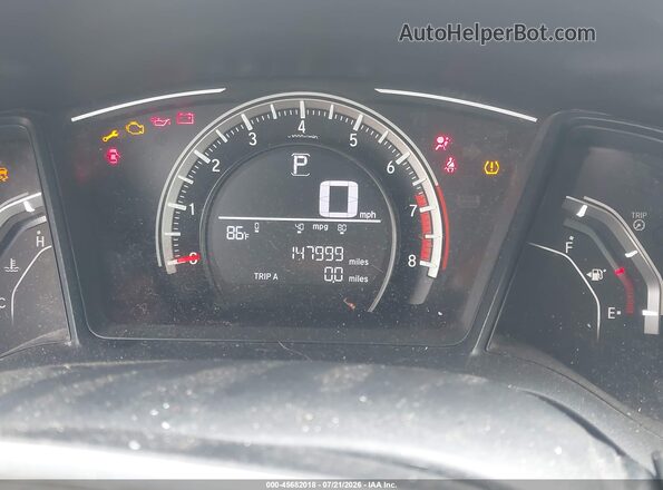 2HGFC4B52JH301482 2018 HONDA CIVIC Black Widok tylnych siedzeń