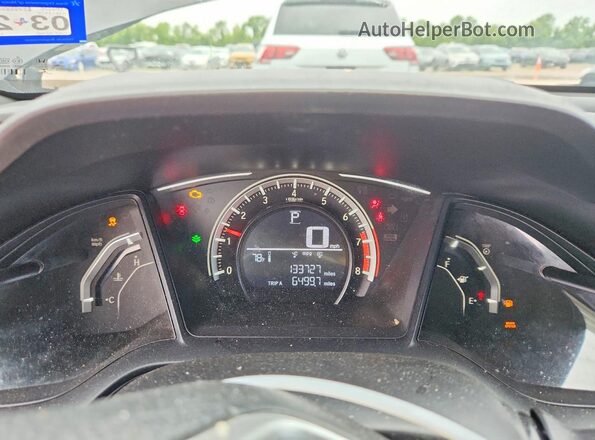 2HGFC4B53HH308600 2017 HONDA CIVIC Black Instrument cluster view