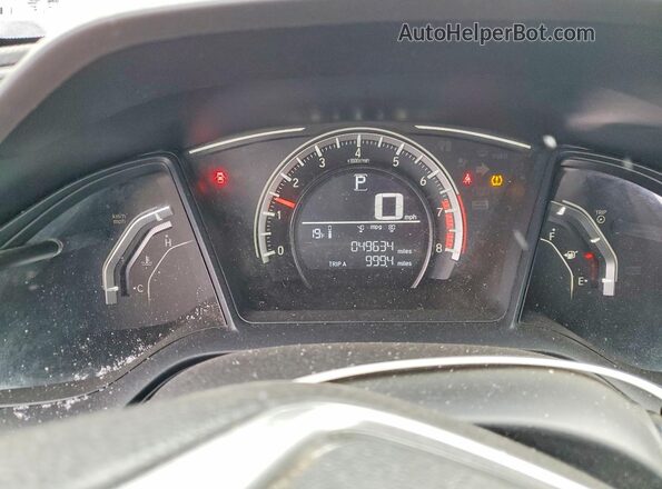 2HGFC4B54HH311053 2017 HONDA CIVIC Black Вид щитка приладів