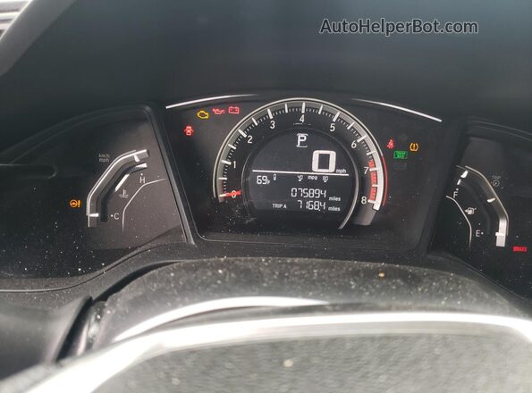 2HGFC4B58GH306856 2016 HONDA CIVIC White Instrument cluster view