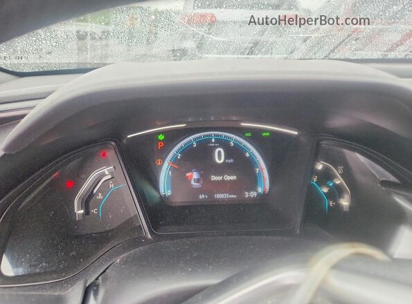 2HGFC4B62KH303615 2019 HONDA CIVIC Black ხელსაწყოთა პანელის ხედი