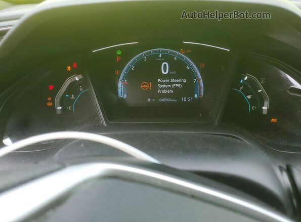 2HGFC4B64KH301347 2019 HONDA CIVIC Yellow Vista del cuadro de instrumentos
