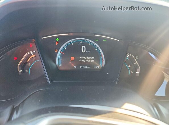 2HGFC4B67KH303531 2019 HONDA CIVIC Silver ხელსაწყოთა პანელის ხედი