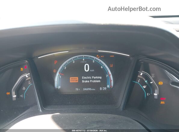 2HGFC4B69KH302204 2019 HONDA CIVIC Gray უკანა სავარძლების ხედი