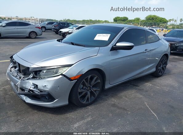 2HGFC4B84LH303697 2020 HONDA CIVIC Silver წინა მარცხენა ხედი სამი მეოთხედიდან