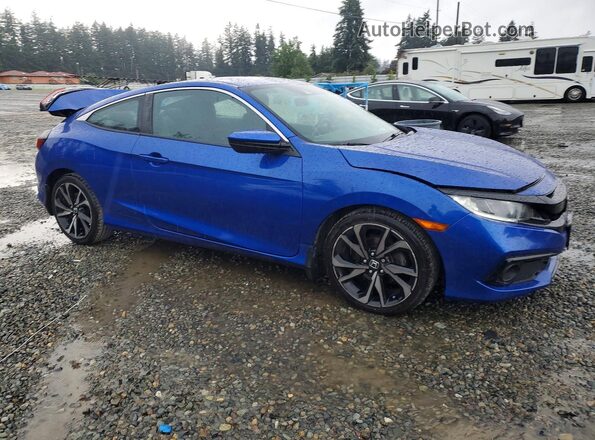 2HGFC4B87KH306754 2019 HONDA CIVIC Синий Передняя правая четверть