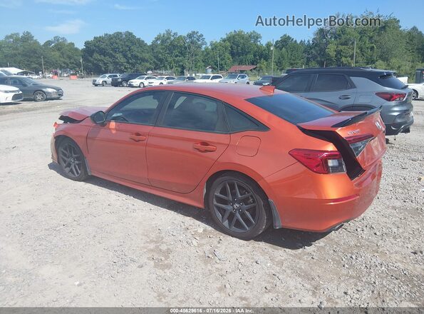 2HGFE1E53NH472803 2022 HONDA CIVIC Orange Trasero izquierdo