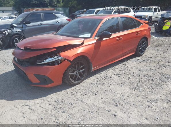 2HGFE1E53NH472803 2022 HONDA CIVIC Orange Vista tres cuartos delantera izquierda
