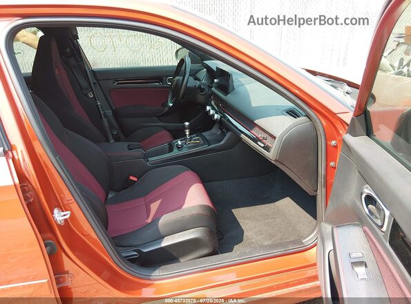2HGFE1E53NH475104 2022 HONDA CIVIC Orange Սալոնի դիմացի տեսք