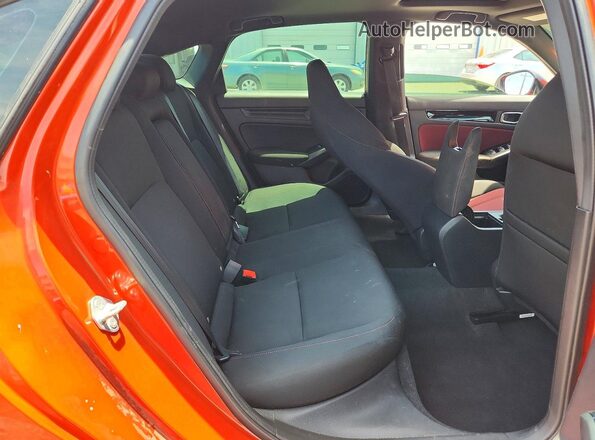 2HGFE1E55NH473841 2022 HONDA CIVIC Orange უკანა სავარძლების ხედი
