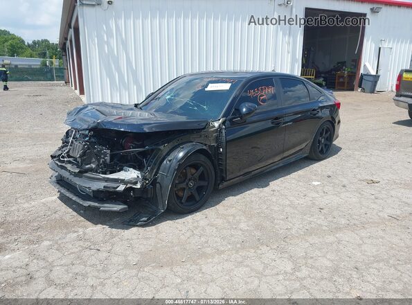 2HGFE1E57RH475080 2024 HONDA CIVIC Black Առջևի ձախ երեք քառորդ տեսարան