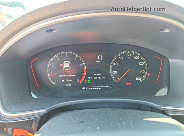 2HGFE1E59NH476032 2022 HONDA CIVIC Белый Вид щитка приборов