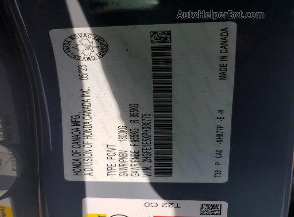 2HGFE1E5XPH080775 2023 HONDA CIVIC Gray ძრავის განყოფილების ხედი