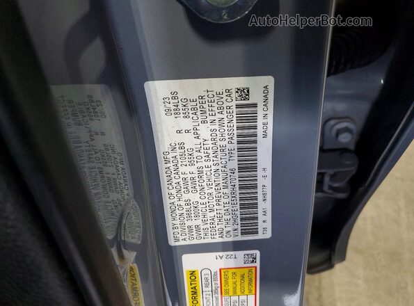 2HGFE1E5XRH470746 2024 HONDA CIVIC Gray Widok naklejki z numerem VIN