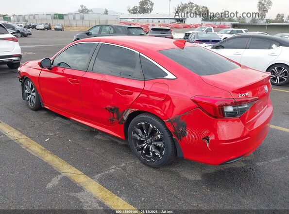 2HGFE1F70NH304570 2022 HONDA CIVIC Red უკანა მარცხენა