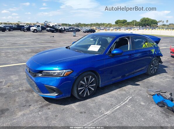 2HGFE1F71PH304175 2023 HONDA CIVIC Blue Առջևի ձախ երեք քառորդ տեսարան