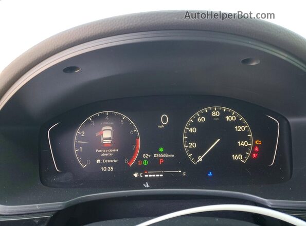 2HGFE1F71PH317170 2023 HONDA CIVIC Red Вид щитка приладів