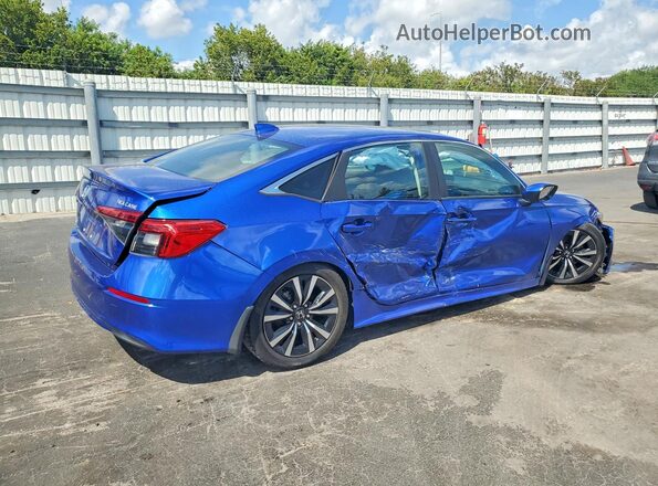 2HGFE1F77NH304503 2022 HONDA CIVIC Blue Rear right