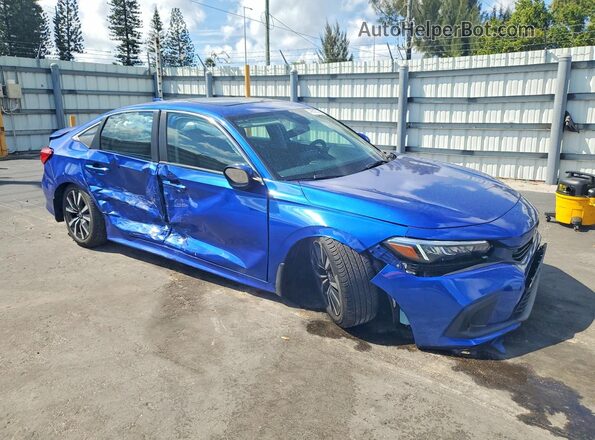 2HGFE1F77NH304503 2022 HONDA CIVIC Blue Front right