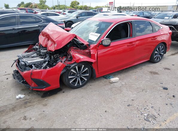 2HGFE1F77RH303695 2024 HONDA CIVIC Red Передня ліва чверть