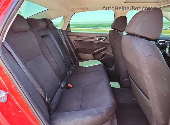 2HGFE1F78NH326378 2022 HONDA CIVIC Red უკანა სავარძლების ხედი