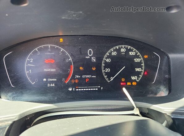 2HGFE1F78NH326378 2022 HONDA CIVIC Red ხელსაწყოთა პანელის ხედი