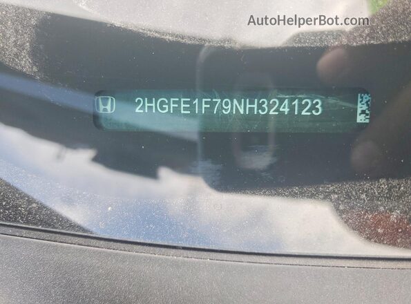 2HGFE1F79NH324123 2022 HONDA CIVIC Gray VIN sticker view
