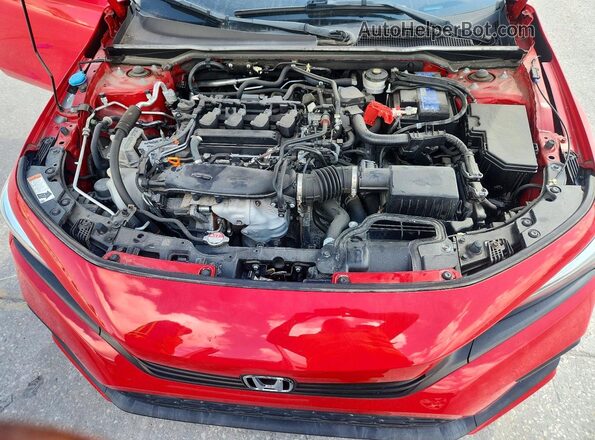 2HGFE1F7XNH302437 2022 HONDA CIVIC Red Սալոնի հետևի տեսք