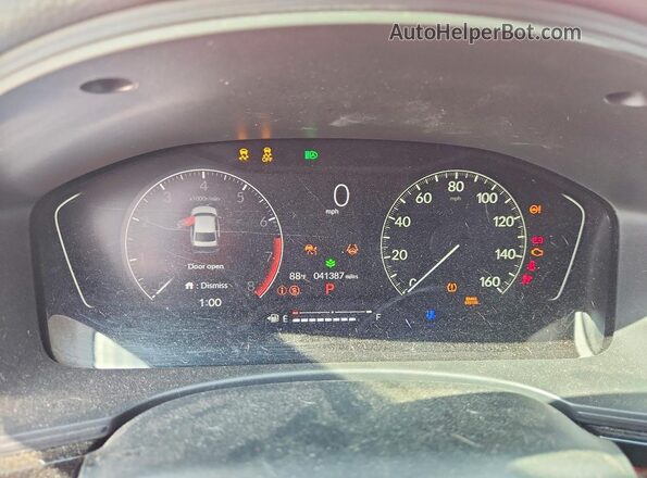 2HGFE1F7XNH302437 2022 HONDA CIVIC Red Սարքավորումների վահանակի տեսք