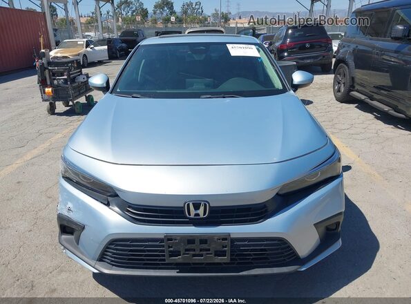 2HGFE1F7XNH307296 2022 HONDA CIVIC Light Blue Vista del cuadro de instrumentos