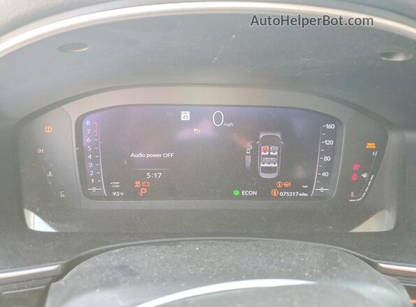 2HGFE1F90NH302061 2022 HONDA CIVIC Белый Вид щитка приборов