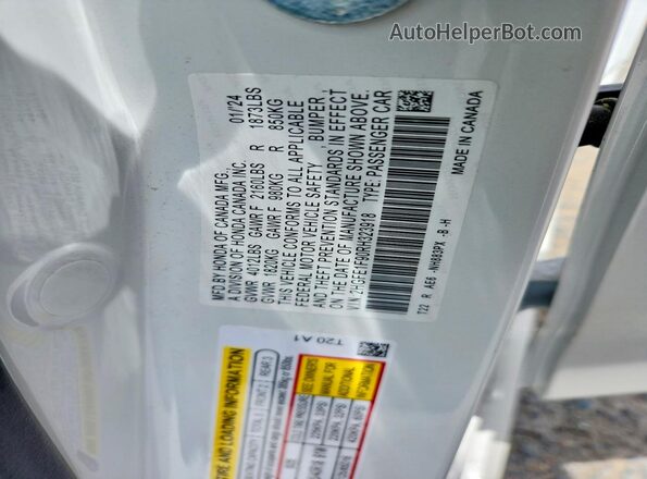2HGFE1F90RH323918 2024 HONDA CIVIC White ძრავის განყოფილების ხედი