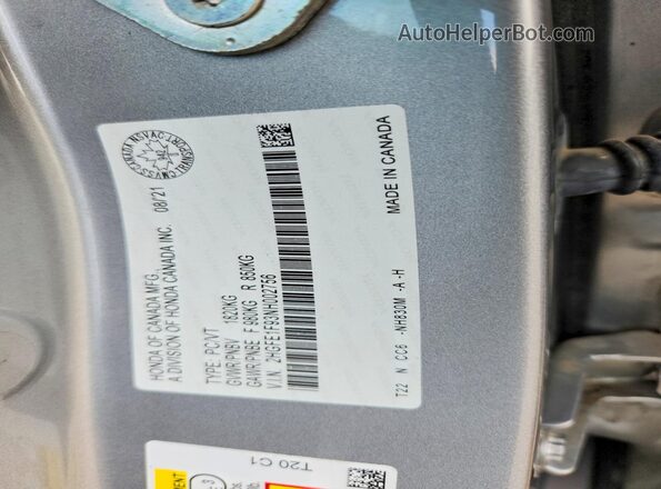 2HGFE1F93NH002756 2022 HONDA CIVIC Silver Engine compartment view