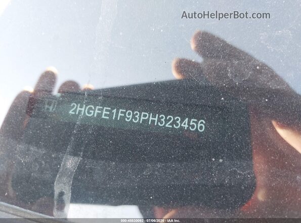 2HGFE1F93PH323456 2023 HONDA CIVIC Red 
