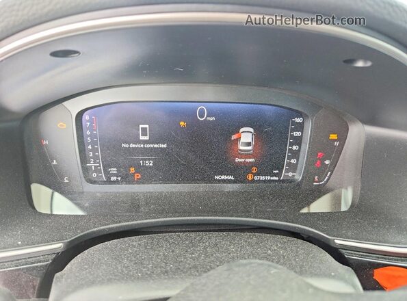 2HGFE1F9XNH317571 2022 HONDA CIVIC Blue Вид щитка приладів