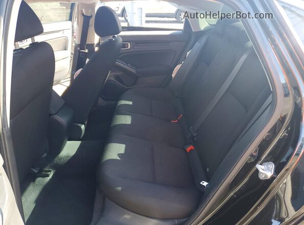 2HGFE2F20NH569256 2022 HONDA CIVIC Black უკანა სავარძლების ხედი