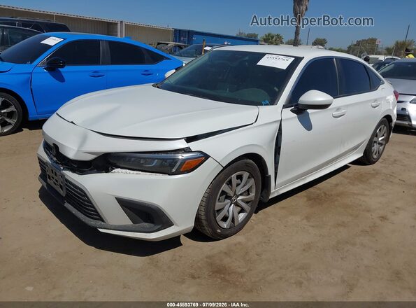 2HGFE2F20PH550046 2023 HONDA CIVIC White წინა მარცხენა ხედი სამი მეოთხედიდან