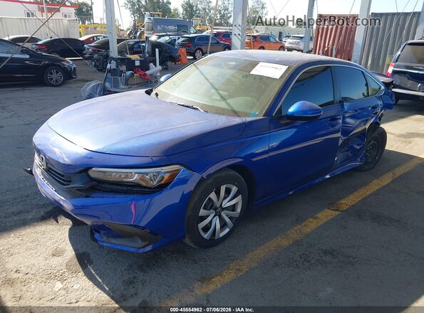 2HGFE2F21RH549166 2024 HONDA CIVIC Blue Առջևի ձախ երեք քառորդ տեսարան