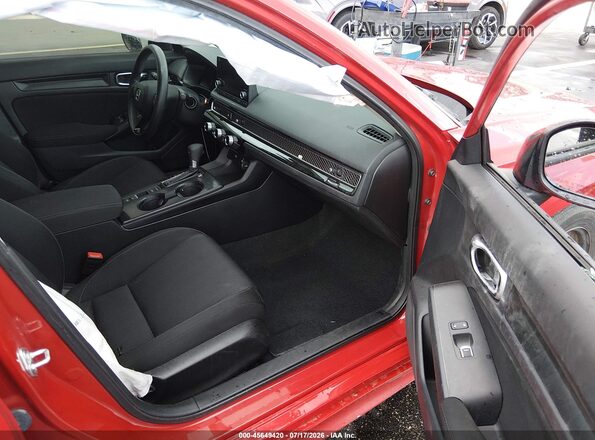 2HGFE2F22NH532340 2022 HONDA CIVIC Red Widok wnętrza z przodu