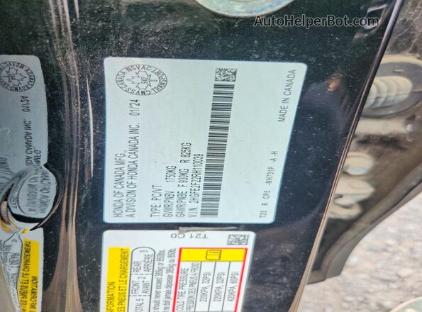 2HGFE2F22RH110039 2024 HONDA CIVIC Black ძრავის განყოფილების ხედი
