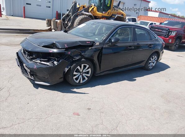 2HGFE2F22SH600597 2025 HONDA CIVIC Black Առջևի ձախ երեք քառորդ տեսարան
