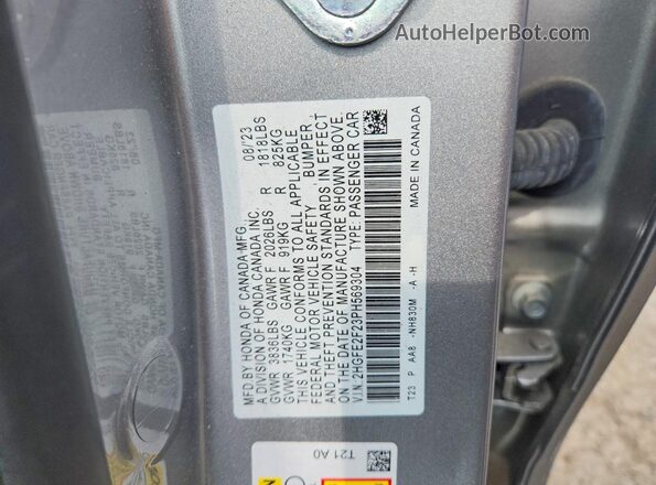 2HGFE2F23PH569304 2023 HONDA CIVIC Silver Widok komory silnika