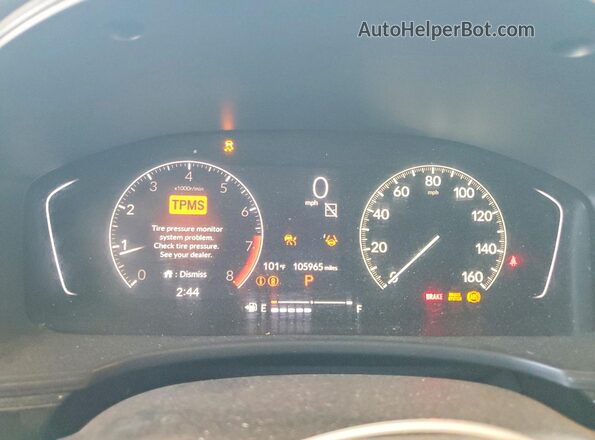 2HGFE2F24NH523087 2022 HONDA CIVIC Белый Вид щитка приборов