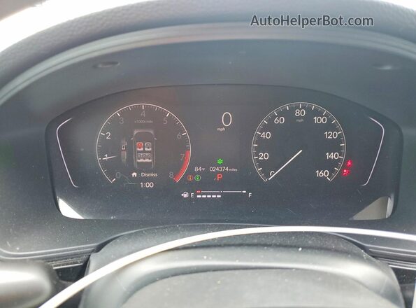 2HGFE2F24NH529875 2022 HONDA CIVIC Charcoal Instrument cluster view